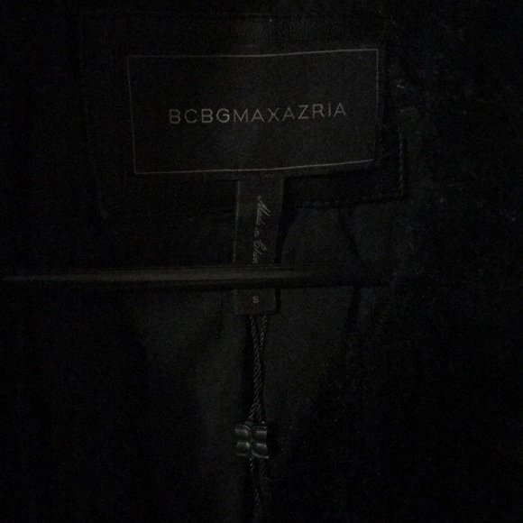 New Bcbg Maxazria fur collar vegan leather jacket - Picture 3 of 5